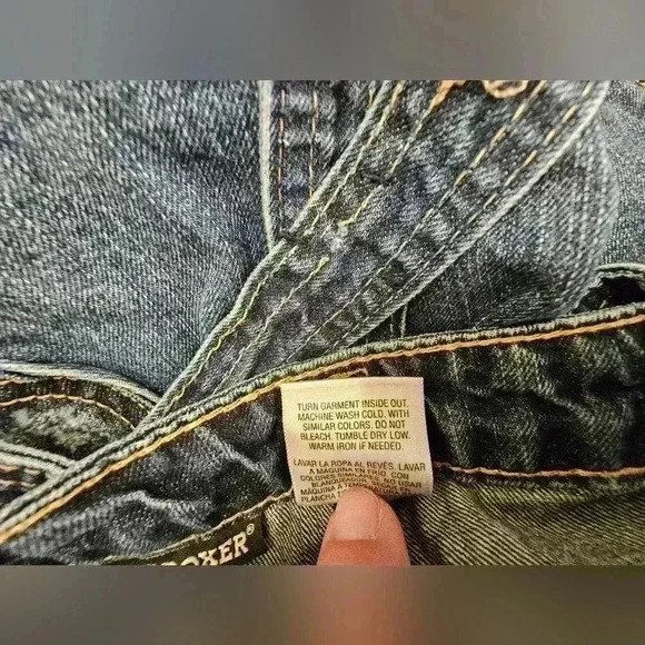 Y2k Joe Boxer Womens Denim Overalls Size 17 Blue - Picture 9 of 9